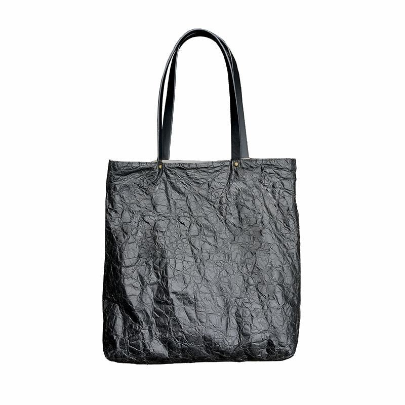 Washed Tyvek Embossed Eco-friendly Tote Bag | 水洗揉紋杜邦紙袋雙層帆佈內裡購物環保手提袋定製BG17-7