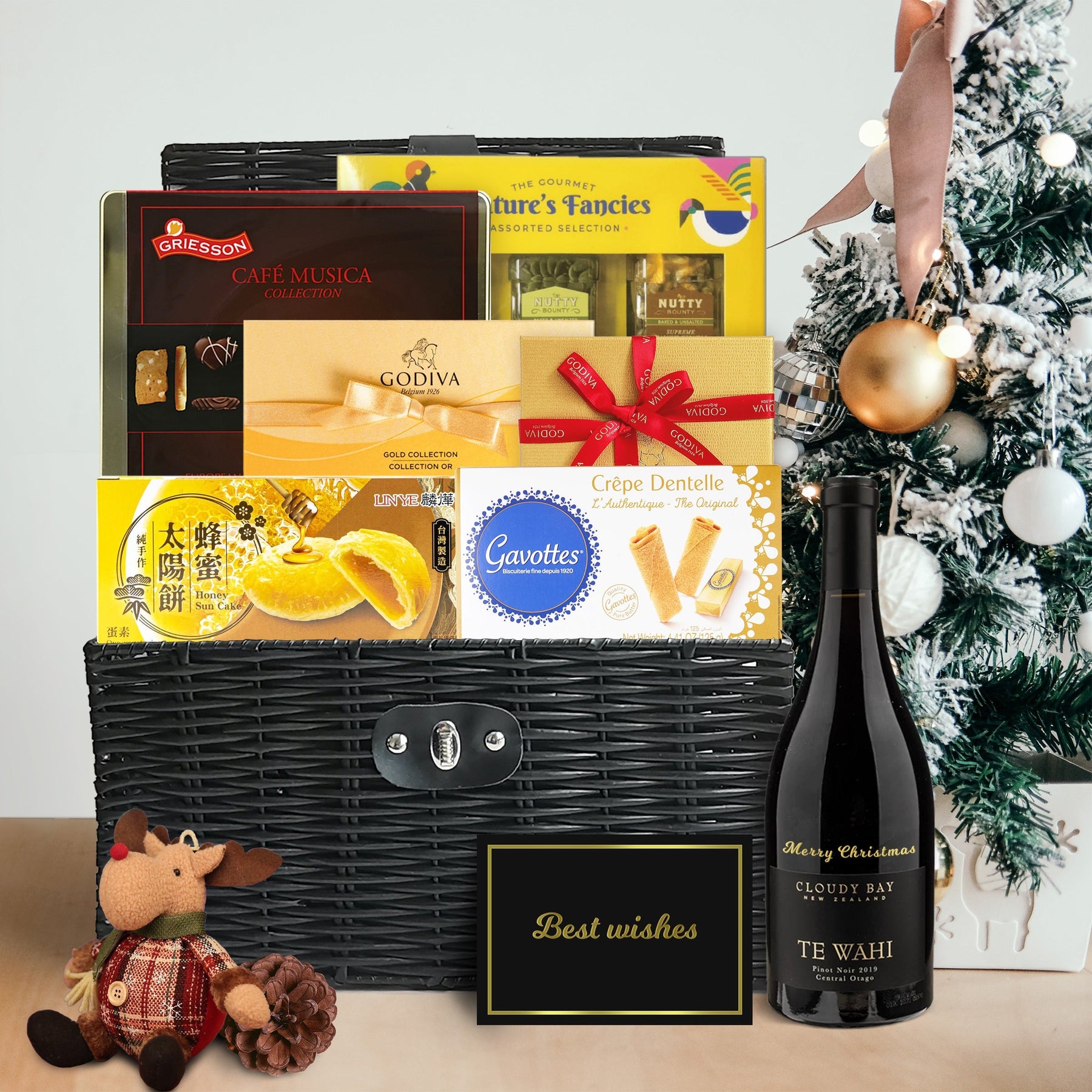 Christmas Hamper|聖誕慶祝白葡萄紅酒食物籃 聖誕節禮物 - Design Your Own Wine