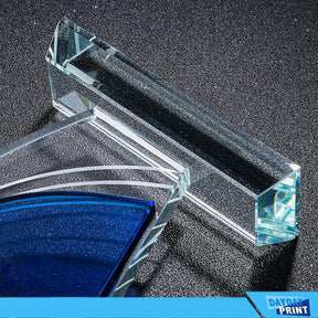 ST012 - 金星水晶獎杯(藍色主體)