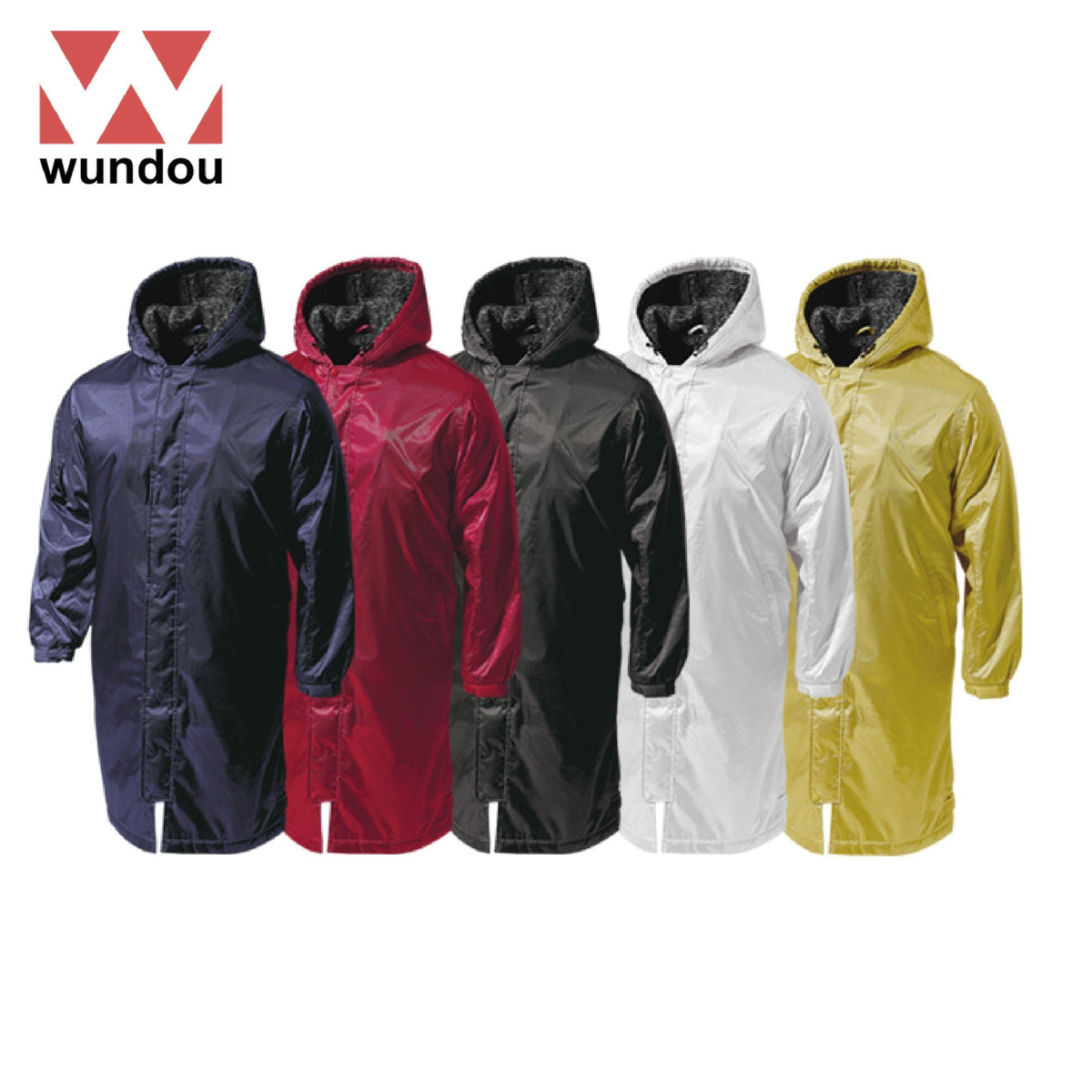 Wundou P6880 Semi-Long Boa Bench Coat