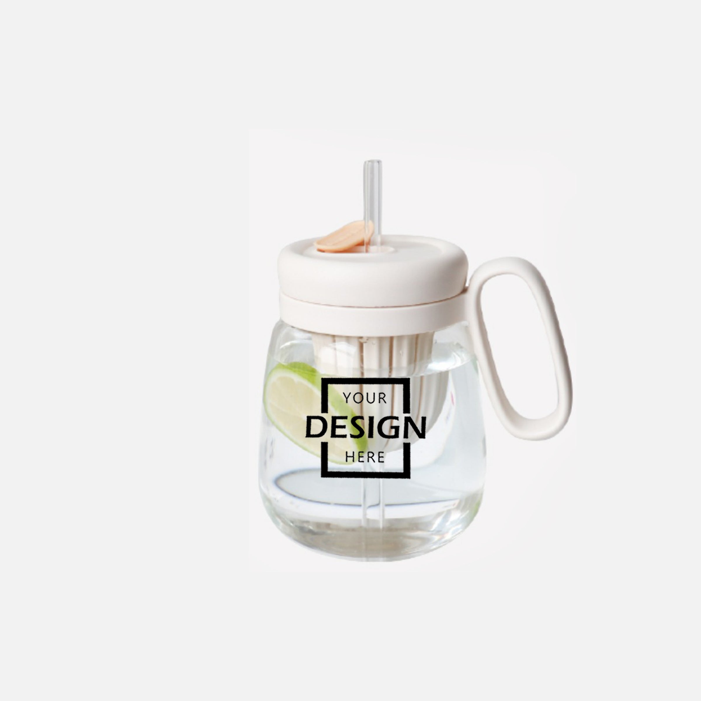 Minimalist Mug&Water Bottle Glass Tumbler | 透明純色吸管大容量玻璃杯定制BG26-31