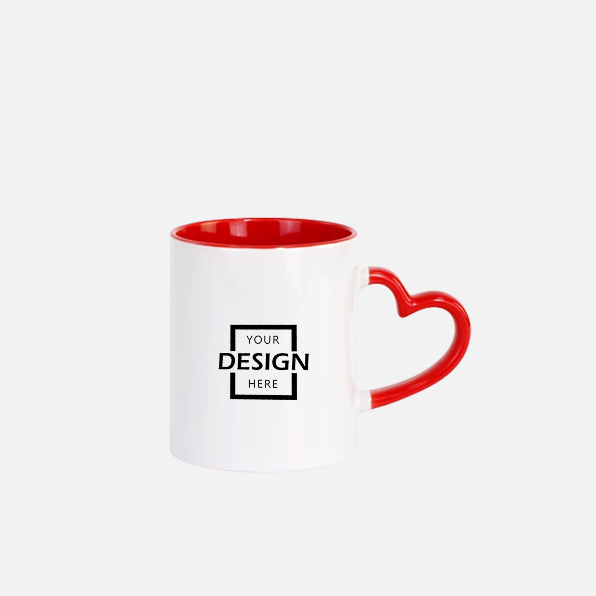 Love Handle Blank Coated Cup Fashion Mug∣HK訂製心形內彩把馬克杯BG26-84