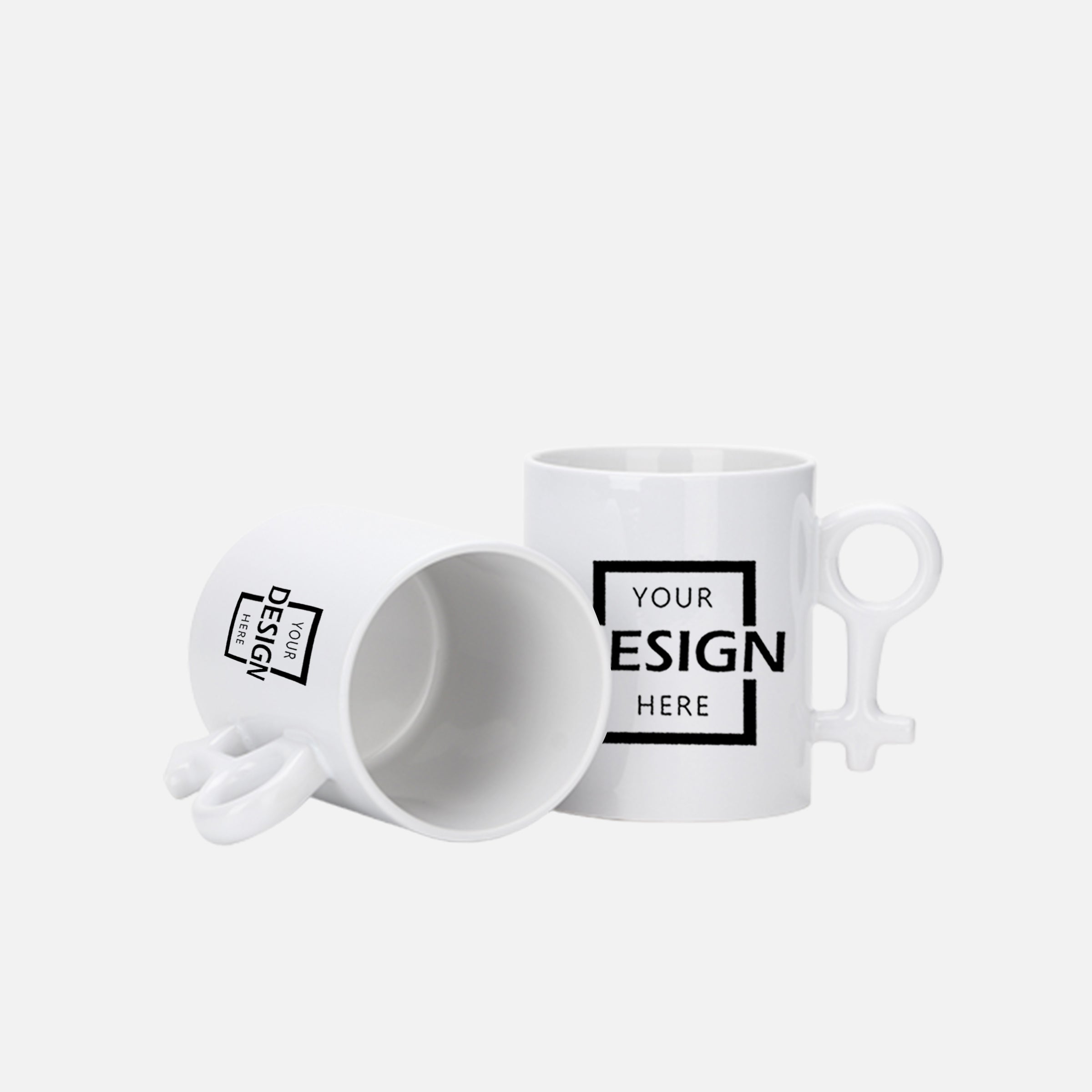 white couple cup Fashion Mug∣HK訂製情侶符號陶瓷杯