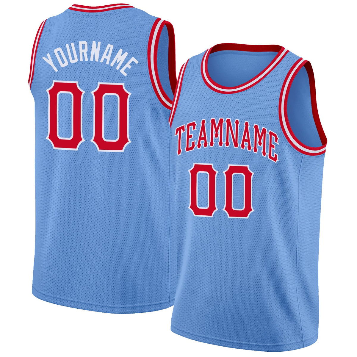 Baby blue and white basketball sales jersey