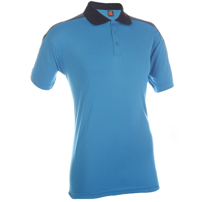 Quick Dry Polo T-shirt with Contrasting Sleeve