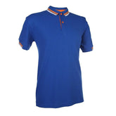 Regular Fit Honeycomb Polo T-shirt with Contrasting Striped Accents